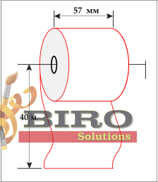 Lentă termo pentru aparatul de casa 57mm x 40m, 10 buc